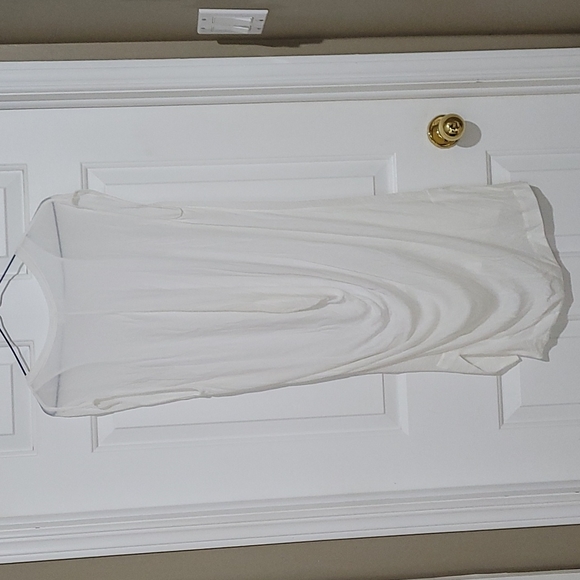 Helmut Lang Swift White Dress with Draped Back - Picture 8 of 10